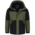 Höhenhorn Winterjacke Lawinenstar Herren Winter Jacke Gefüttert Atmungsaktiv für Männer Wasserabweisend grün|schwarz XXL