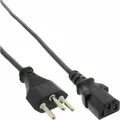 40er Pack InLine Netzkabel, Netzstecker Schweiz auf Kaltgerätestecker C13 1,8m