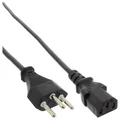 40er Bulk-Pack InLine® Netzkabel, Netzst. Schweiz auf Kaltgerätestecker C13 1,8m