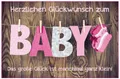 Geburt – Baby  - Glückwunschkarte im Format 11,5 x 17 cm mit Briefumschlag