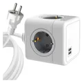 MicroConnect Power cube, 4 Schuko outlets (4x, CEE 7/3, 1.50 m) (MC-CUBE015USB)