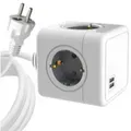 Microconnect MC-CUBE015USB, 1,5 m, Drinnen, Typ F, Typ F, Gerade, Weiß