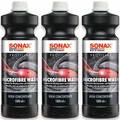 3x SONAX PROFILINE MicrofibreWash Waschmittel für Mikrofaser Microfasertücher 1L