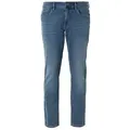 HERO by John Medoox 5-Pocket-Jeans Portland Denim Slim Straight Stretch Jeans Straight Fit Casual Clean Wash Denim Jeans für Herren blau 32
