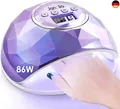 Janolia Nageltrockner Lampe, 86W UV LED Lampe für Nägel, Professionelle Gel UV L