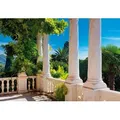 Komar Fototapete Villa Liguria - Größe 368 x 254 cm, glatt, bedruckt, Wohnzimmer, Schlafzimmer braun|grün