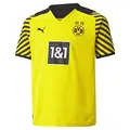 Puma Home Shirt Replica SS Jr w Sponsor, Cyber Yellow-Puma Black, 164