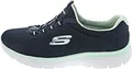 Skechers Damen Summits 12980 Trainers, Navy Mesh/ Aqua Trim, 42 EU