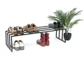 Schuhregal Metall Schwarz 1 Ebene 96551 Schuhablage Schuhständer Modern Stabil