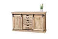 baario Sideboard XXL Sideboard VODICE rustikal, massiv Mangoholz Kommode Landhaus Vintage