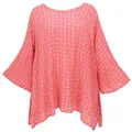 Guru-Shop Longbluse Tunika mit Trompetenärmeln für starke Frauen,.. Festival, Ethno Style, Hippie, alternative Bekleidung
