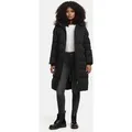 Marikoo Damen Winterjacke – Schneesternchen, lang mit Kapuze & Fellkragen