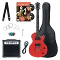 B-WARE 7-Teile Komplett E-Gitarre Set Verstärker Gigbag Tasche Gitarrenset Rot