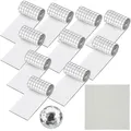 Belle Vous 4800pcs x 5 mm Quadratische Spiegel Mosaik Spiegel Klein Selbstklebend Glas DIY Mini Spiegel Fliesen mit Reinigungstuch 10Stk - Dekorative Spiegelmosaik Selbstklebend Silber Zubehör Deko