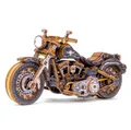 Wooden City 3D-Puzzle Holzmodell Motorrad Cruiser V-Twin 3D Puzzle Bausatz, 168 Puzzleteile, Made in Europe. Laser geschnitten. Limited Edition