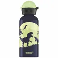 SIGG Kinder Trinkflasche 0,4L Glow Moon Dinos blau auslaufsicher Aluminium