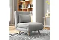 HOMCOM Schlafsofa Schlafsessel mit Bettfunktion, Lendenkissen, Klappsessel 1 Teile, für Wohnzimmer, Hellgrau