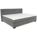 Boxspringbett Family 240 x 200 cm Stoff Grau Dunkelgrau