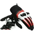 Dainese Mig 3 Unisex Motorradhandschuhe, schwarz-weiss-rot, Größe XL für Männer