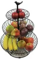 Etagere - Obst Etagere 3 stöckig - dekorativer Obstkorb - schwarz (30 x 30 x 47)