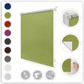 Lichtblick Original Seitenzugrollo "Klemmfix Hitzeschutz" Gr. 13, grün (grün, grün), 150cm, 75cm