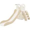 Joyz Kinderrutsche 3in1 mit Turm Basketballkorb Weiß-Beige Kunststoff