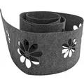 zaunzu Sichtschutz Design Vlies Dekor Sonnenblume Einzelstreifen Anthrazitgrau 2,55m