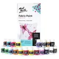 Mont-Marte Stoffmalfarben Signature Textilfarben, für helle und dunkle Stoffe, 20x 20ml
