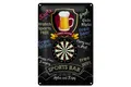 Blechschild Spruch 20x30cm sports bar Darts relax and enjoy Deko Schild