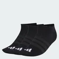 adidas Unisex Thin&Light Sportswear No Show Socks 3 Pair Pack, black/black/white, 45-48