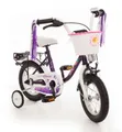 Bachtenkirch Kinderfahrrad ab 3 jahre Fahrrad 12 Zoll Mädchen, Rücktritt, Stützräder, Korb, Reflektoren, Polster, Gepäckträger