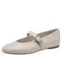 Tamaris Damen Ballerina mit Strap flach, beige, 38 EU