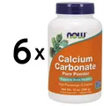 6 x NOW Foods Calcium Carbonate, Pure Powder - 340g (29,39 EUR/kg)