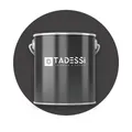 TADESSI Wandfarbe Schwarz - Anthrazitgrau - abwaschbare Innenfarbe matt - Dispersionsfarbe - Geruchsarm und Lösemittelfrei - 2,5 Liter Gebinde