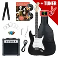 E-Gitarre Einsteiger Set + Stimmgerät Gigbag Tragetasche für werdende Headbanger