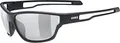 uvex sportstyle 806 V - Outdoorbrille für Damen und Herren - selbsttönend - beschlagfrei - black matt/smoke - one size