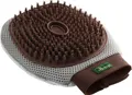 Hunter Pflegehandschuh Spa braun/grau für Katzen