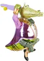 BRUBAKER Christbaumschmuck Krokodil Mann Weihnachtskugel aus Glas (1-tlg), Alligator Gentleman Christbaumkugel Lustig