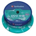 Verbatim DVD-Rohling 25 Verbatim Rohlinge DVD-RW 4,7GB 4x Spindel