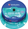 VERBATIM 43639 - DVD-RW 4,7 GB, matt, 25er Pack Spindel