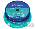 Verbatim DVD-RW 4.7GB/120Min/4x Cakebox (25 Disc)