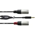 Cordial  Audio Adapterkabel [1x Klinkenstecker 3.5 mm - 2x XLR-Stecker] 1.80 ...