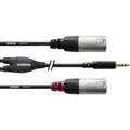 Cordial Audio Adapterkabel [1x Klinkenstecker 3.5 mm - 2x XLR-Stecker] 1.80 m