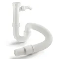 Xavax flexibler Röhrensiphon 1 ½“ Universal für Küchenspüle- oder Waschmaschine