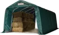 Robuster Weideunterstand 3,3x7,2 m wetterfeste PVC Plane 800N Unterstand grün