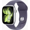 Apple Watch Series 11 GPS 46mm Silver Aluminium Case with Purple Fog Sport Band - S/M