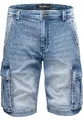 Amaci&Sons Herren Cargoshorts Männer Kurze Bermuda Jeans Hose Regular Fit 7040 Storm Blue W32