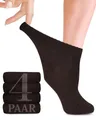 Fiera Besa Diabetikersocken Diabetiker Socken Damen mit Lycra, 4 Paar, Knöchelhoch