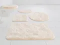 Grund Badematte Melos, Badvorleger, Badezimmer Teppich, sehr weich, Höhe 27 mm, rutschhemmend beschichtet, fußbodenheizungsgeeignet, Kunstfaser, rechteckig, 3-tlg. Stand-WC Set, melierte Optik, sehr weicher Flor, Melange-Effekt, Made in Europe