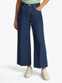 Weite Jeans "WIDE LEG HW LOU", mit Logo-Badge, mit Nieten, mit Bügelfalten, Gr. 34 - Länge 32, Ace Länge 32